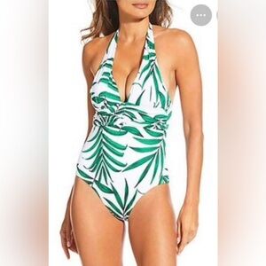 NWT Latimer & Gibson Palm Print Swimsuit